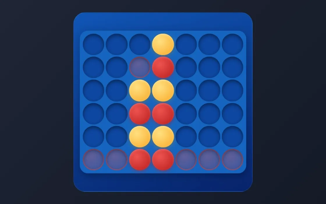 Connect Four match in progress