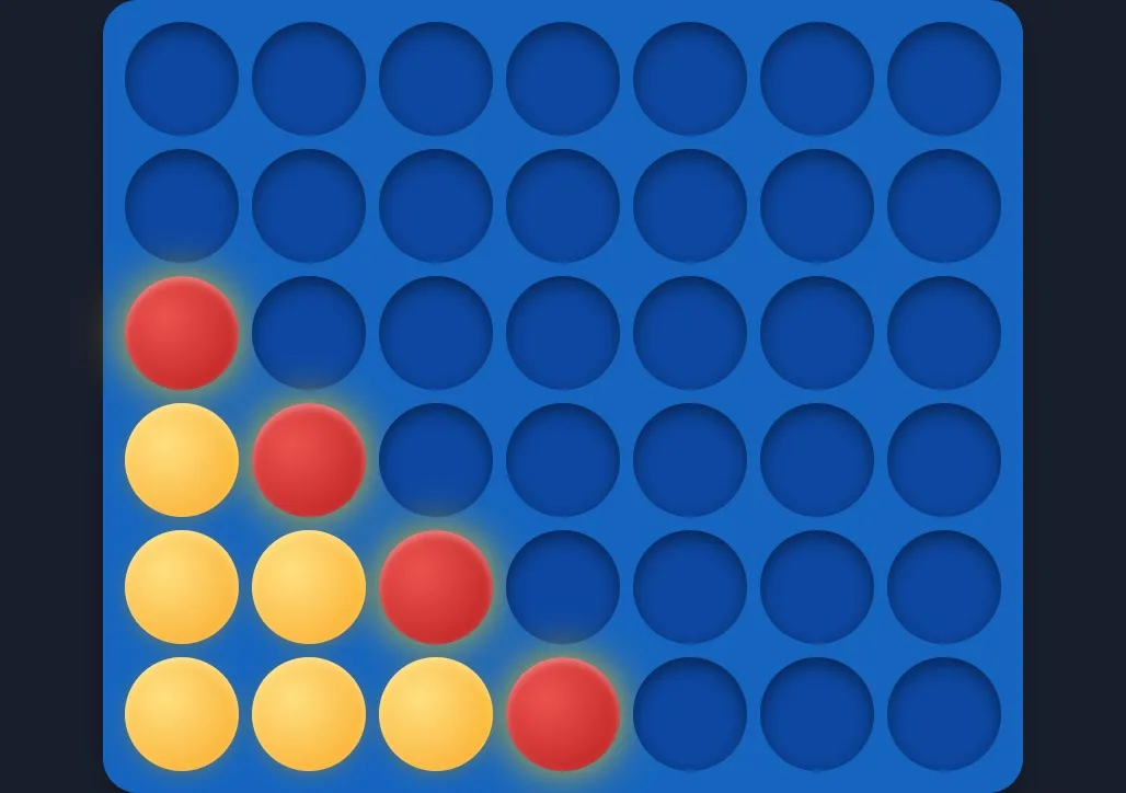 Diagonal win — descending
