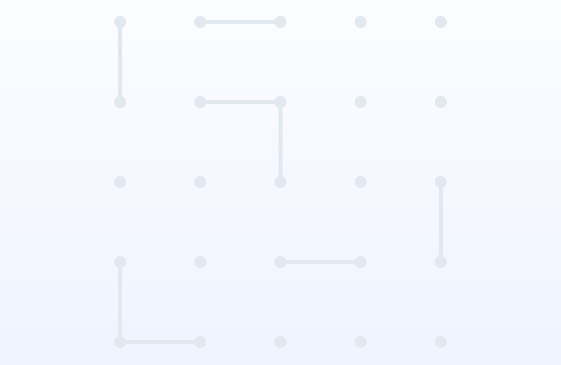 Siatka 4×4 na początku gry z kilkoma narysowanymi liniami; jedno zaznaczone pole ma dwa boki i stałoby się trójstronne, gdyby narysować tam bieżącą linię