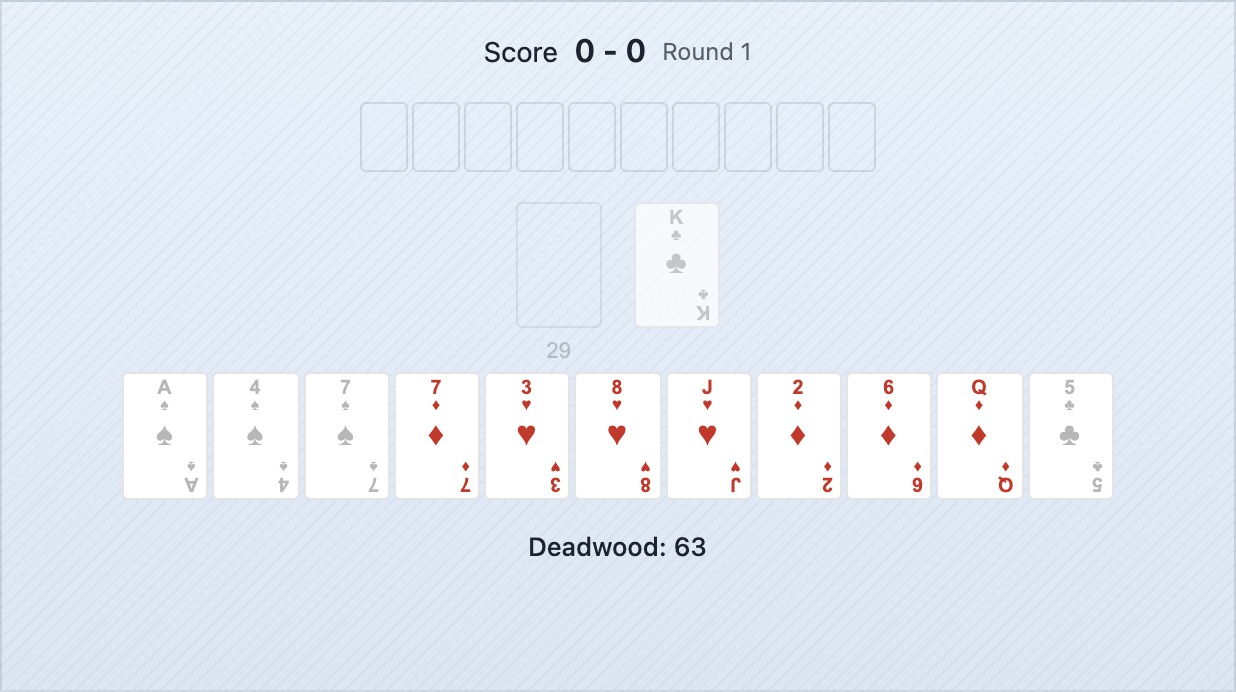 Faza odrzucania — masz 11 kart i musisz wybrać jedną do odrzucenia