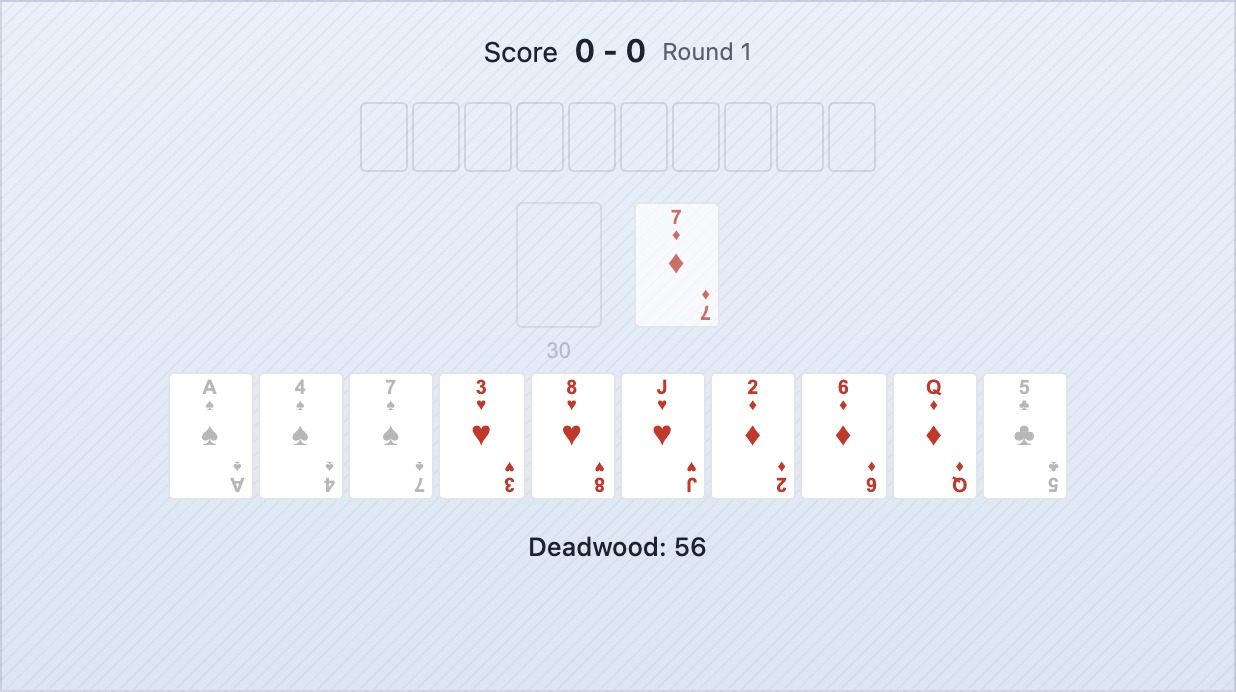 Faza dobierania — stos dobierania i stos odrzuconych są dostępne do dobrania