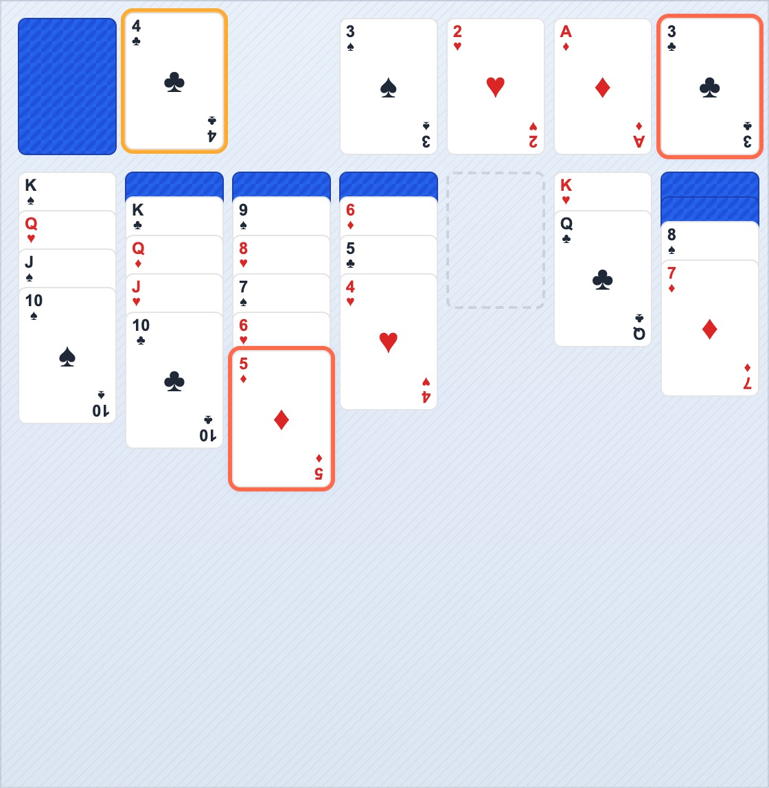 Wybor karty z podswietlonymi celami