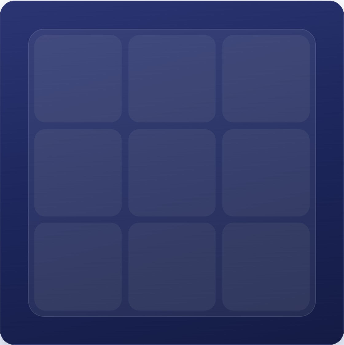 Papan Tic-Tac-Toe 3×3 yang masih kosong, siap untuk langkah pertama X